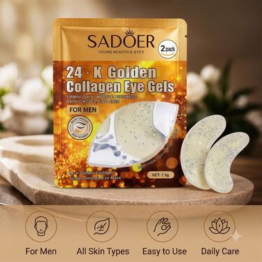 Gold Collagen Under Eye Mask For Dark Circles Pack of 2 (2BFC5)