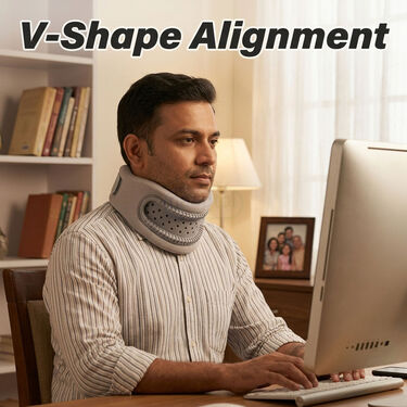 Breathable Cervical Support Collar For Neck Stability and Pain Relief (PR201)