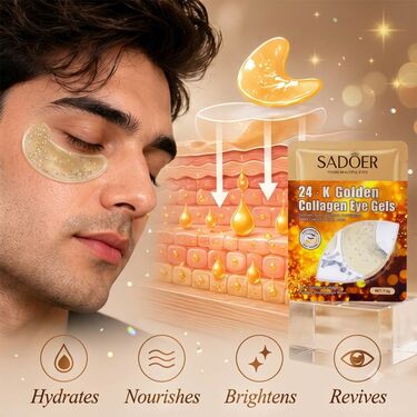 Gold Collagen Under Eye Mask For Dark Circles Pack of 2 (2BFC5)