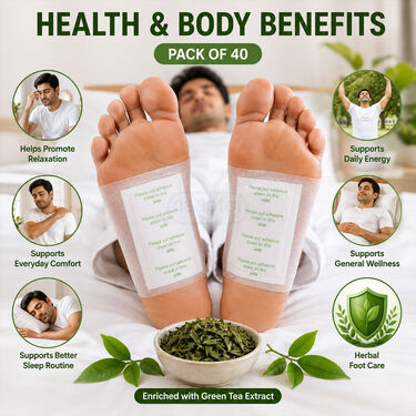 Detox Foot patch with Green tea Extract pack of 40 (DTXGT40)
