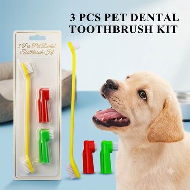 3 Pcs Pet Dental Toothbrush Kit (PET13)