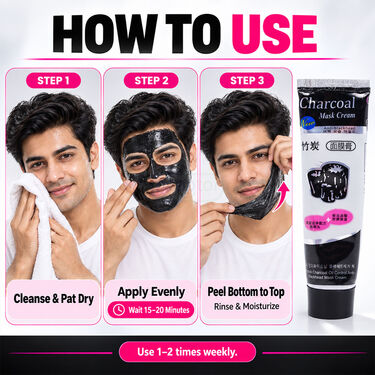 Instant Charcoal Peel Off Mask For Men (BFC7)