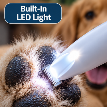 Rechargeable Body and Paw Fur Cutter With LED Light For Dogs and Cats (PET15)