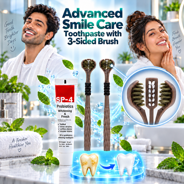 Advanced Smile Care Toothpaste With 3-Sided Brush (ORC10)