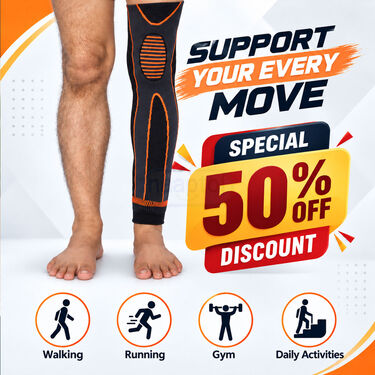 Compression Long Knee And Calf Support (PR224)
