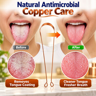 Pure Copper Tongue Cleaner - Set of 4 (PCP6)