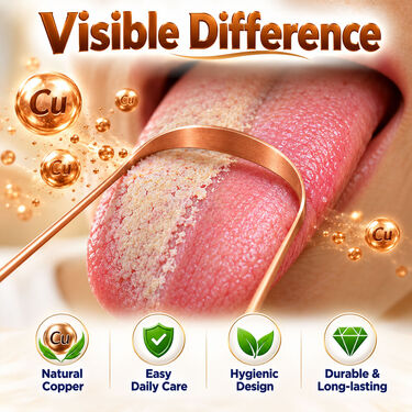 Pure Copper Tongue Cleaner - Set of 4 (PCP6)