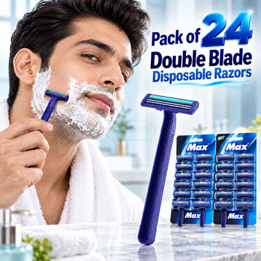 Pack of 24 Double Blade Disposable Razors (PCP7)