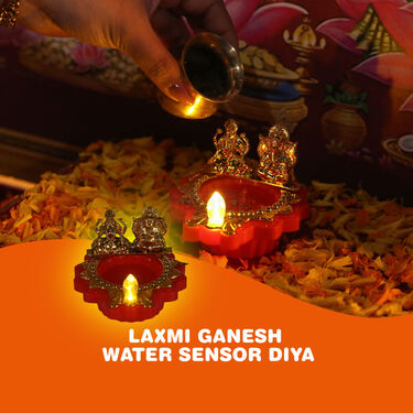 Laxmi Ganesh Water Sensor Diya (L51)