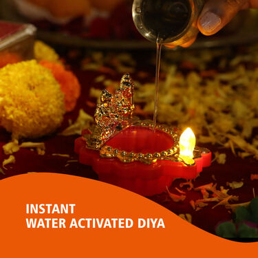 Laxmi Ganesh Water Sensor Diya (L51)